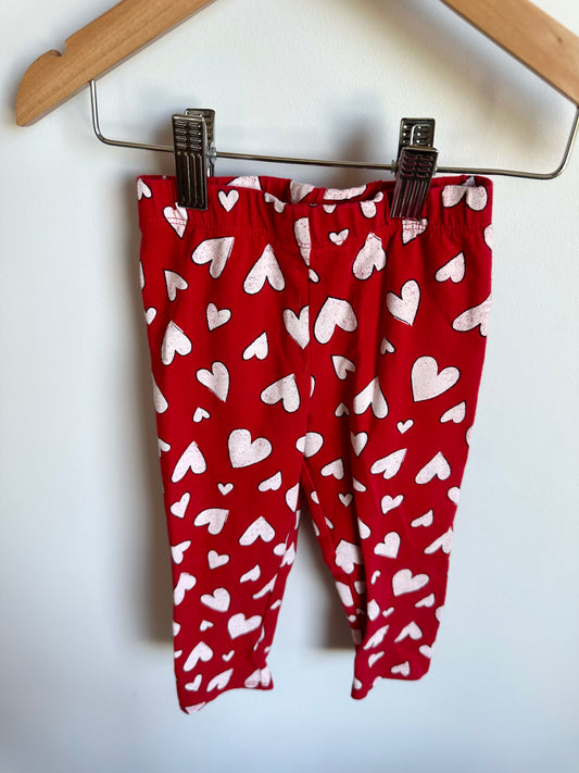 Red Heart Leggings / 18-24m