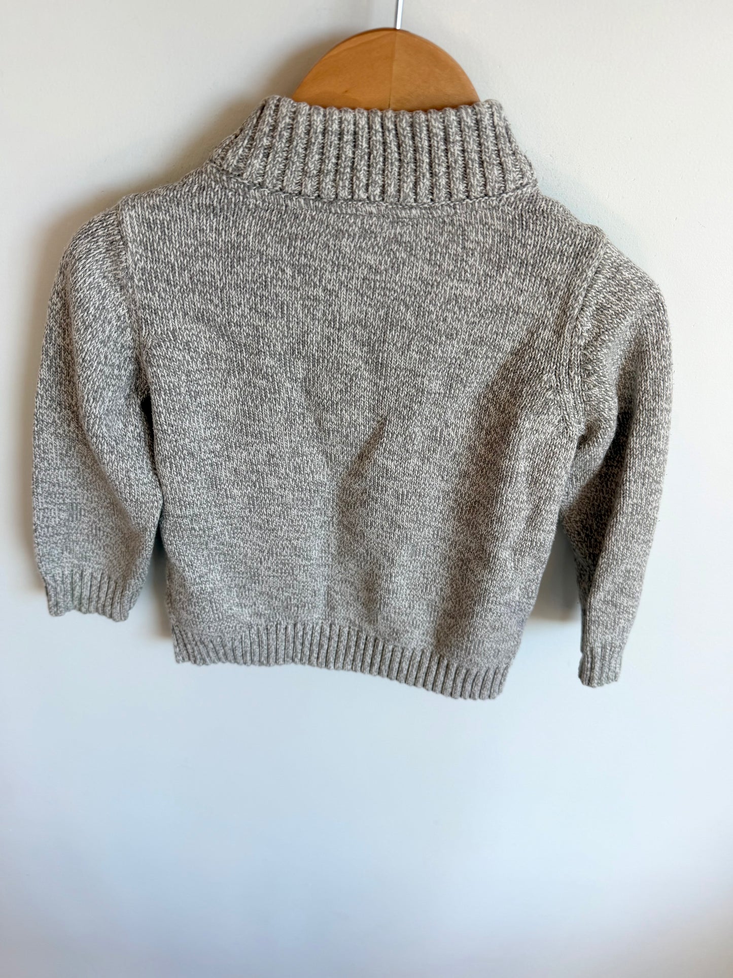 Grey Half Zip Up Sweater / 3T