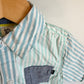 Vertical Stripe Collared Bodysuit / 24m