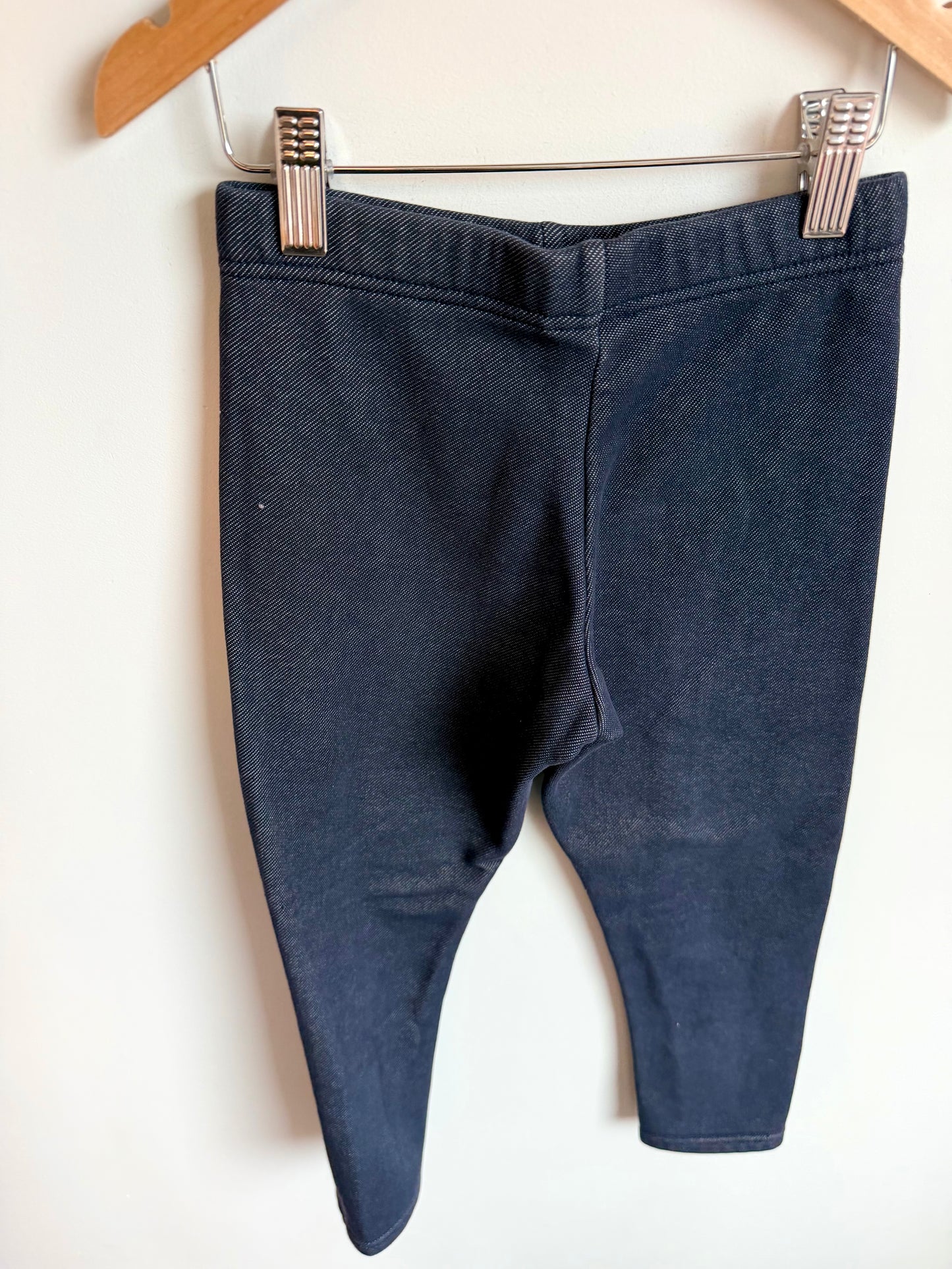 Dark Blue Fleece Leggings / 7 years