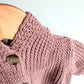 Pink Knit Hood Sweater / 3-6m