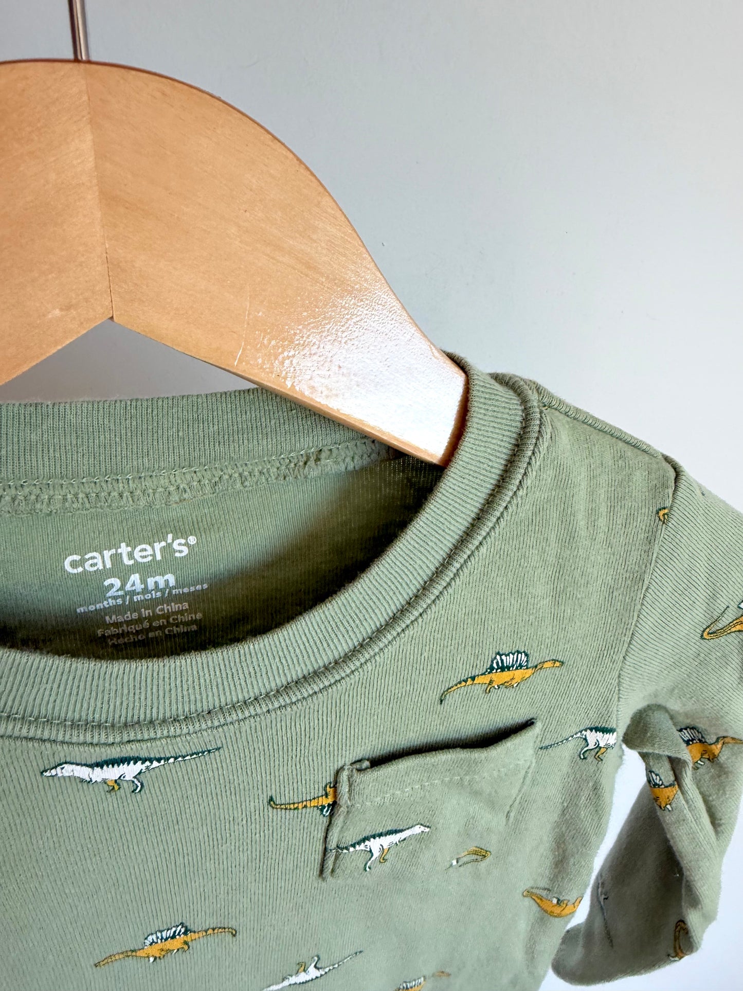 Green Dino Bodysuit / 24m