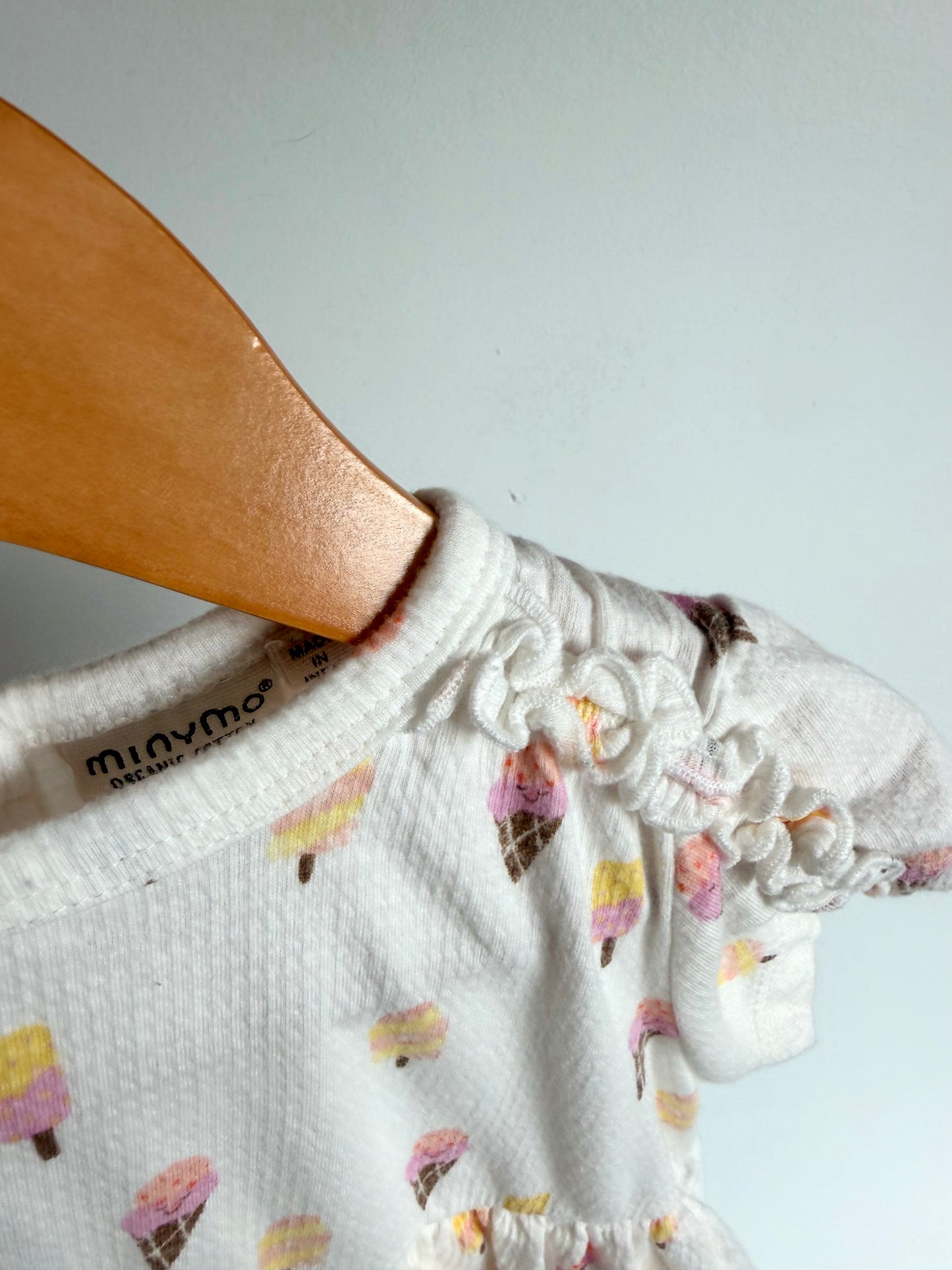 Minymo Icecream Dress Bodysuit / 3-6m