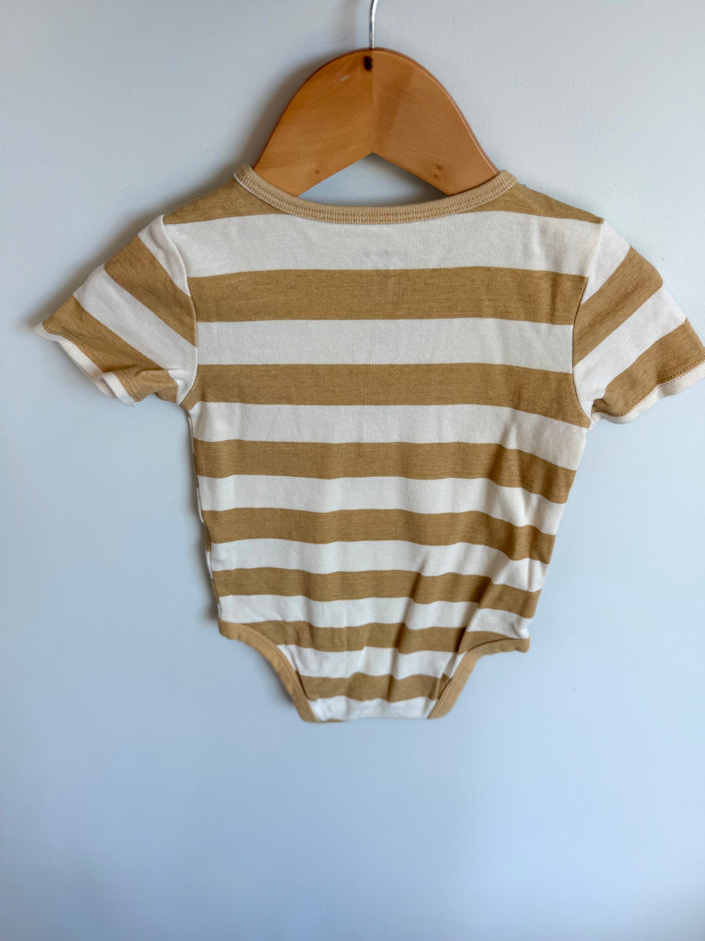Tan Stripes Bodysuit / 18-24m
