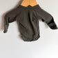 Charcoal Organic Cotton Wrap Bodysuit / 3-6m