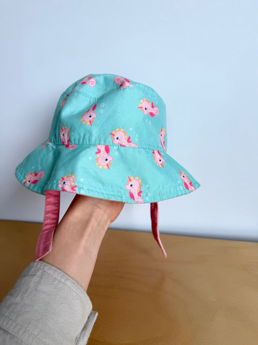 Unicorn + Turquoise Reversible Hat (PLAY) / 12-18m