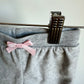 Grey Fleece Pants with Bow / 12m