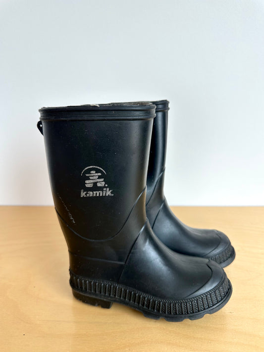 Kamik Black Rain Boots / Size 8 Toddler