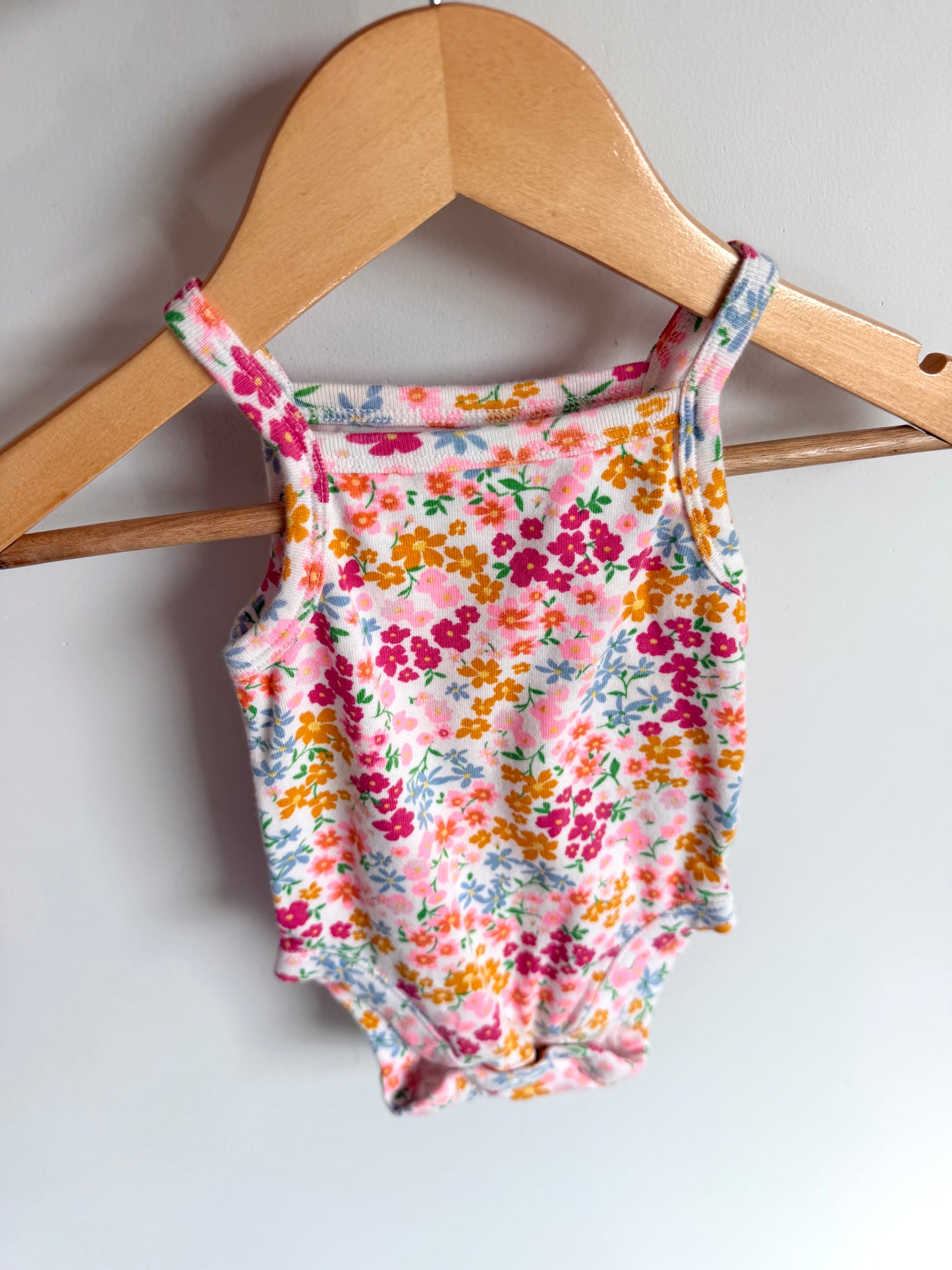 Bright Floral Bodysuit / 3-6m