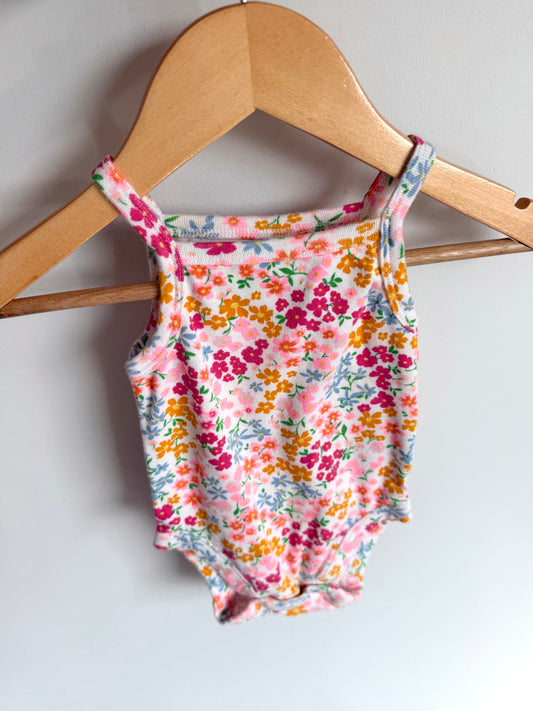 Bright Floral Bodysuit / 3-6m