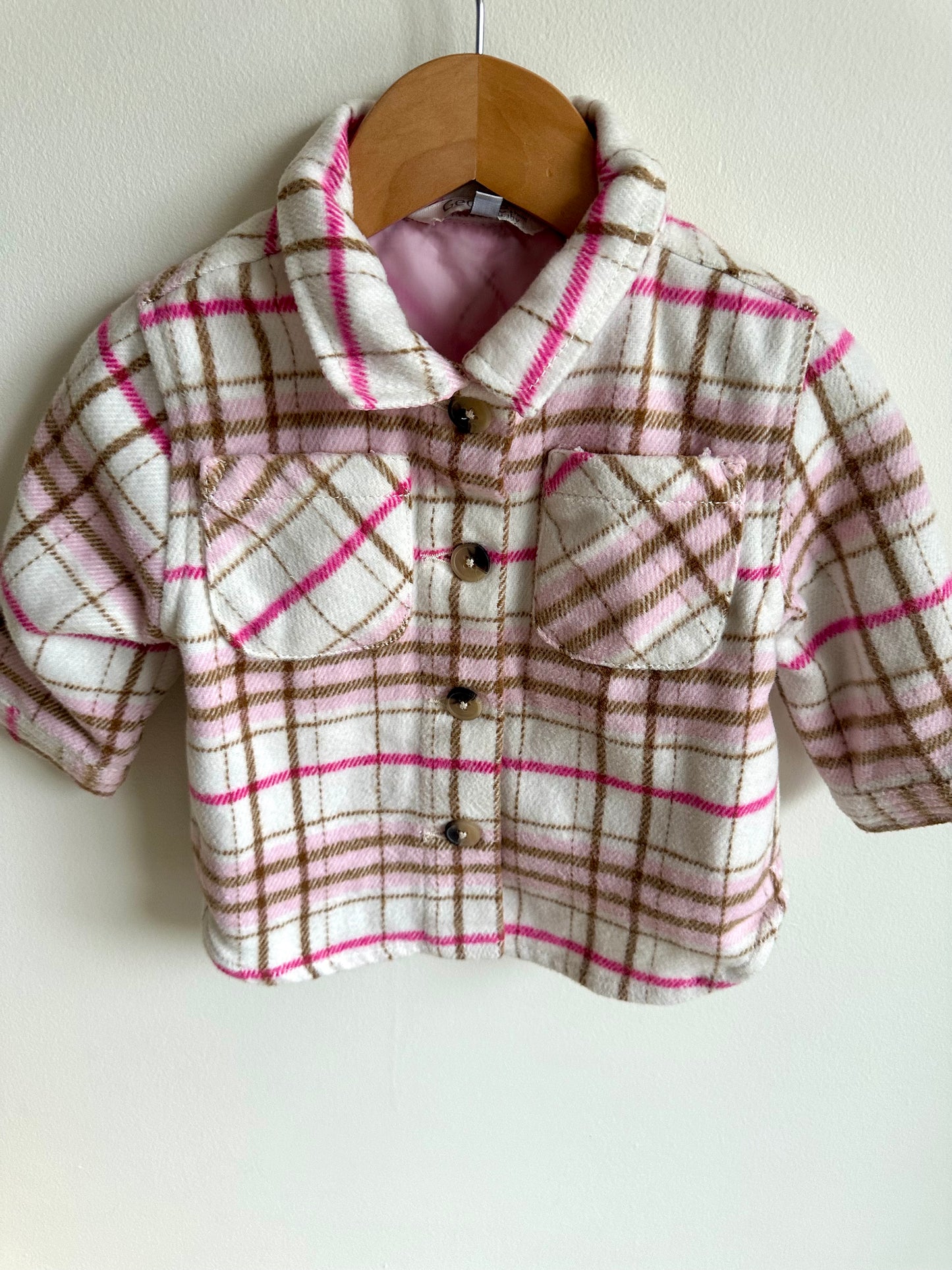 Plaid Shacket / 12-18m