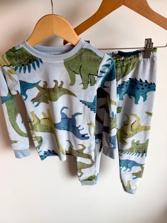 Super Soft Blue Dino PJ Set / 4T