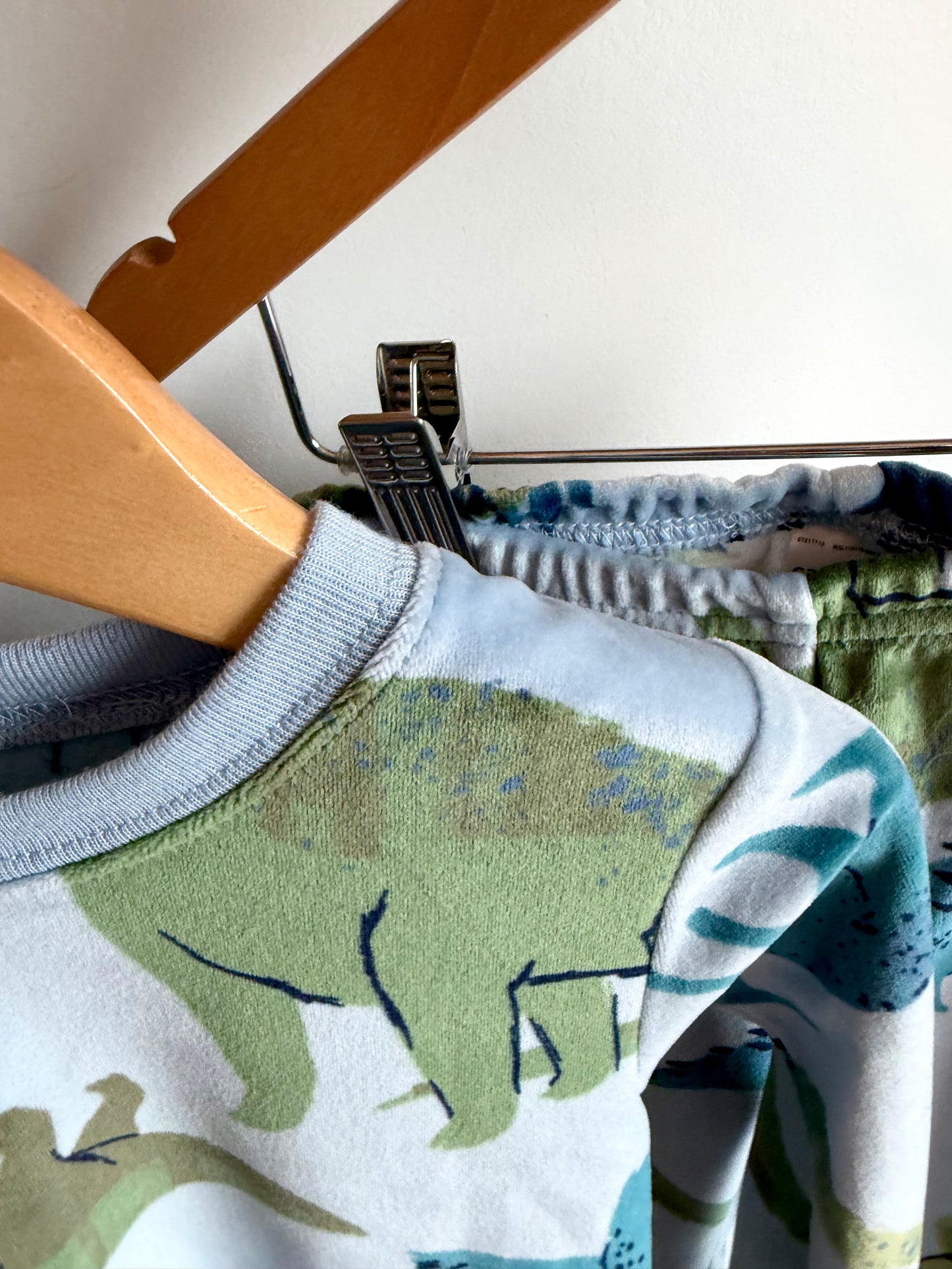 Super Soft Blue Dino PJ Set / 4T