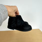 Black Fringe Suede Ankle Boots / Size 6 Toddler