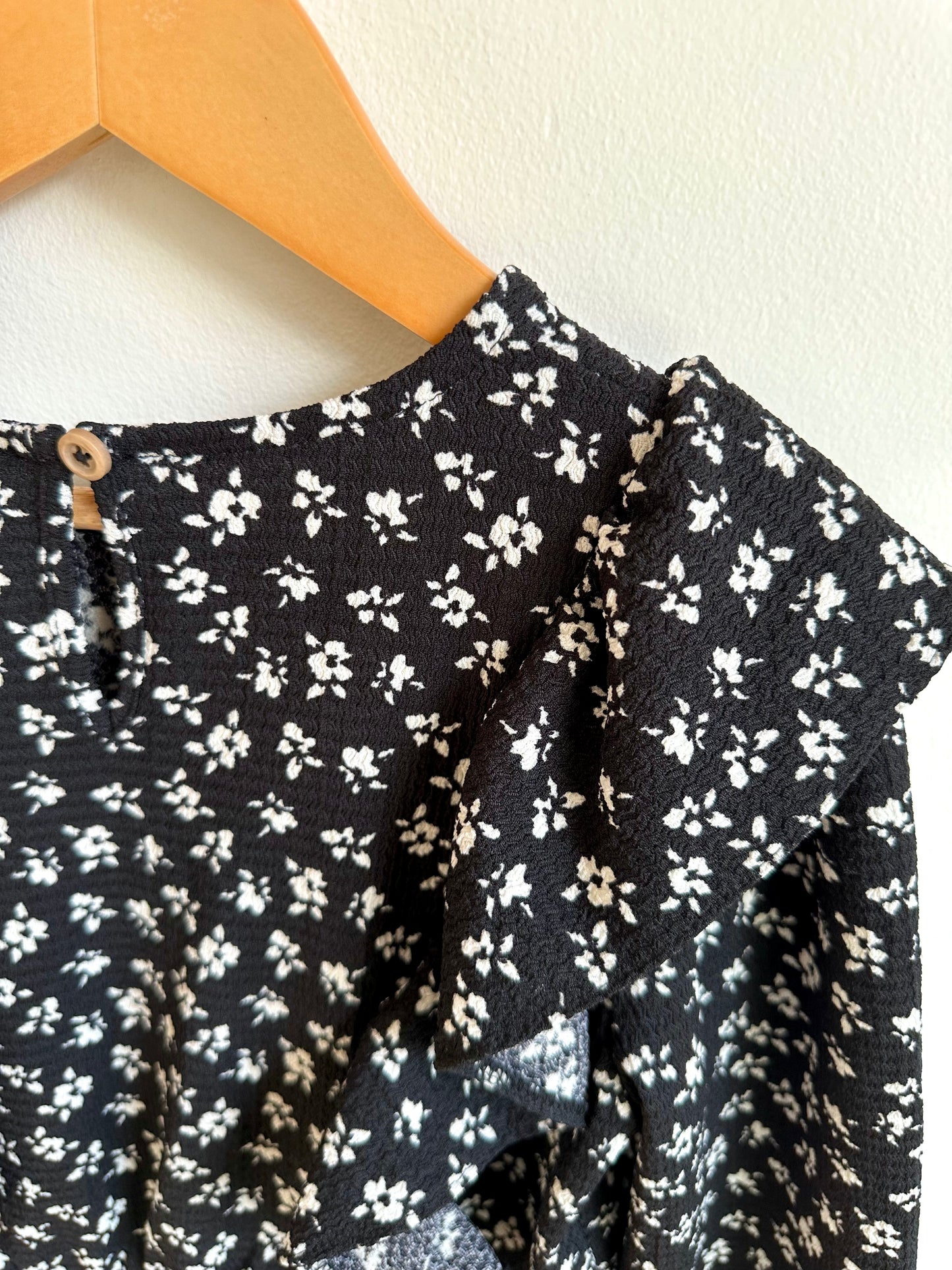 Black Floral Dress / 8 years