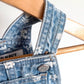 Floral Bubble Denim Overalls / 3-6m
