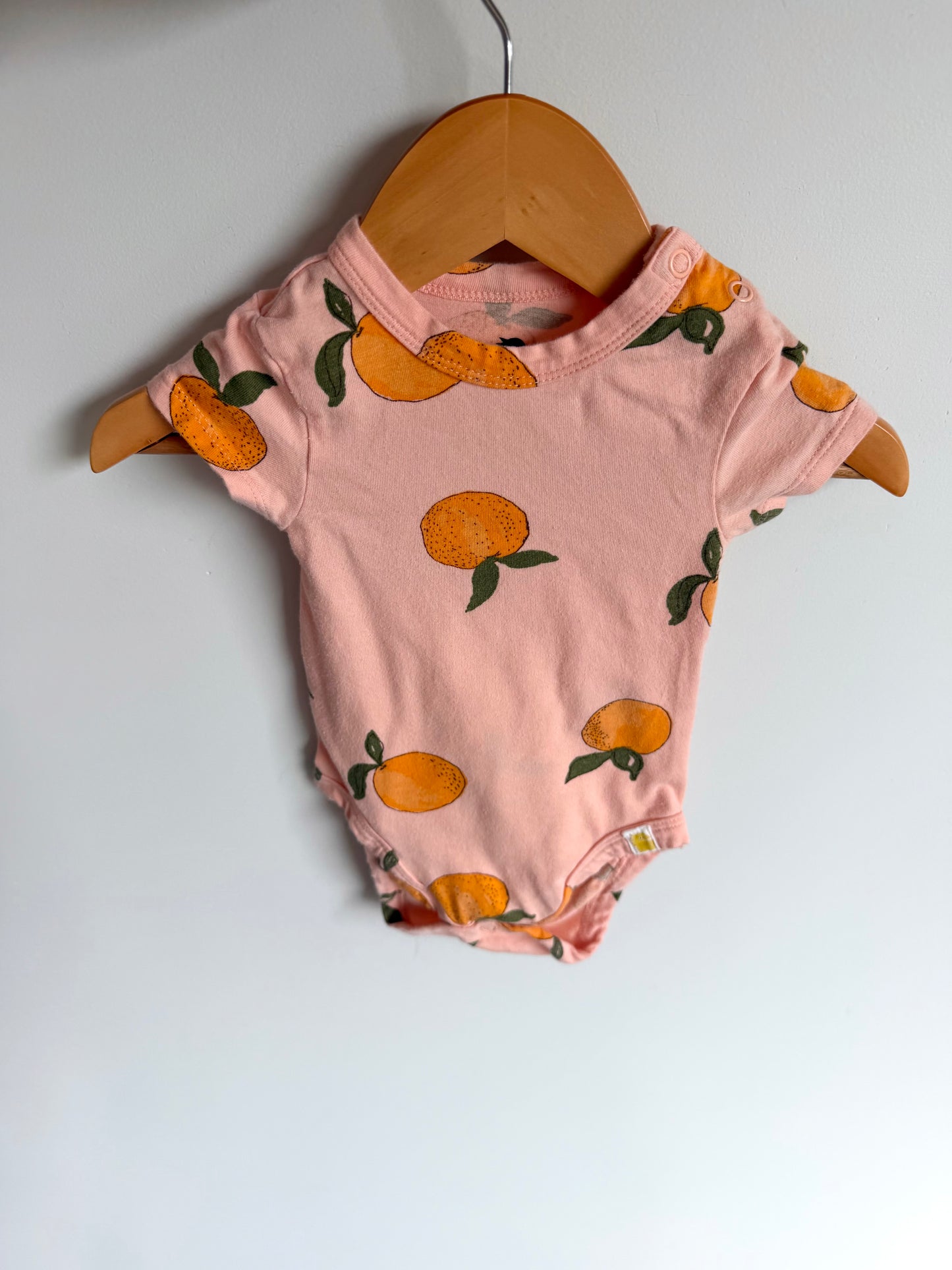 Orange Pattern Bodysuit / 3-6m