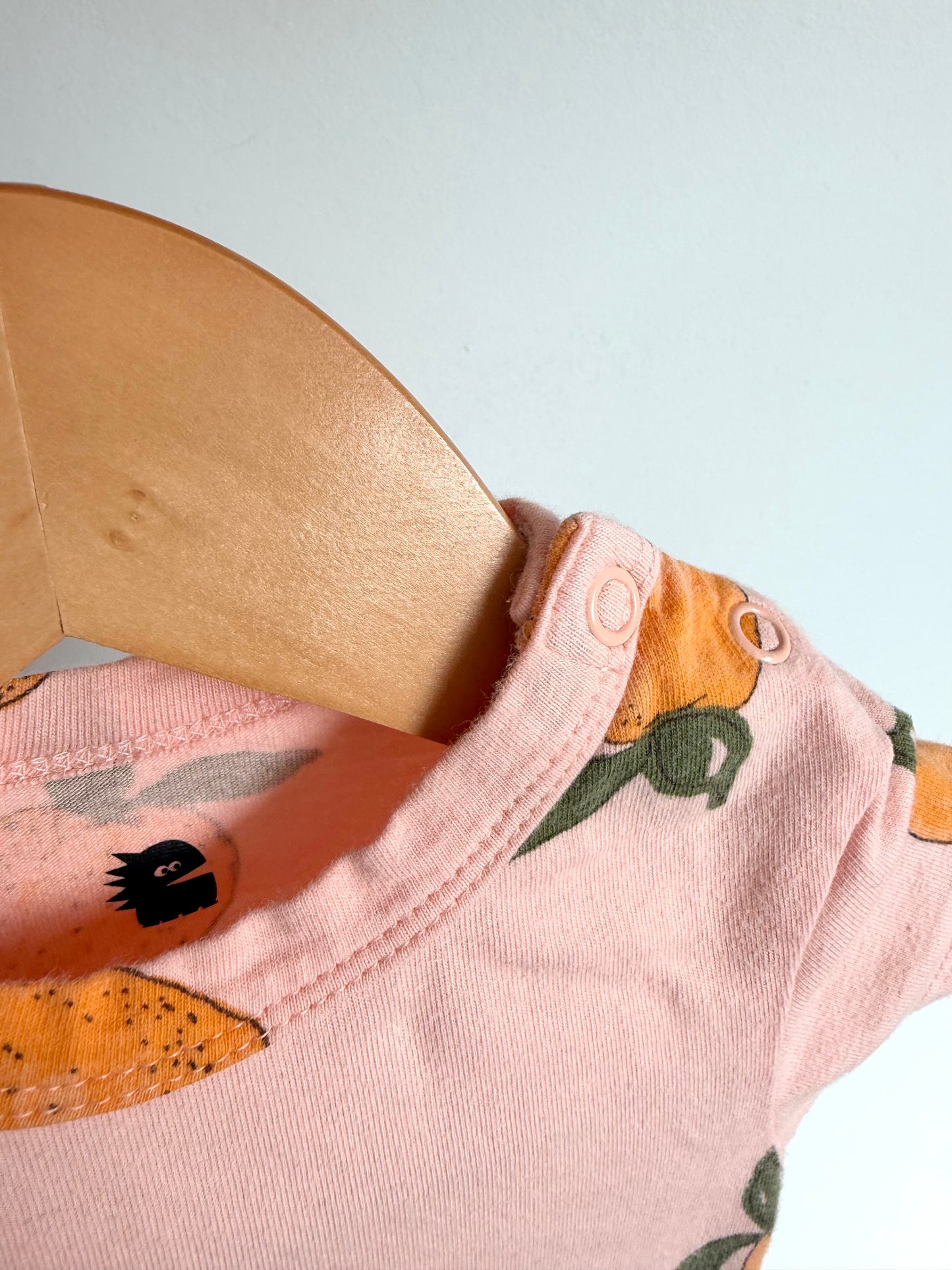 Orange Pattern Bodysuit / 3-6m