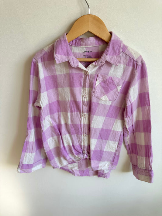 Pink Checkered Top / 6 years