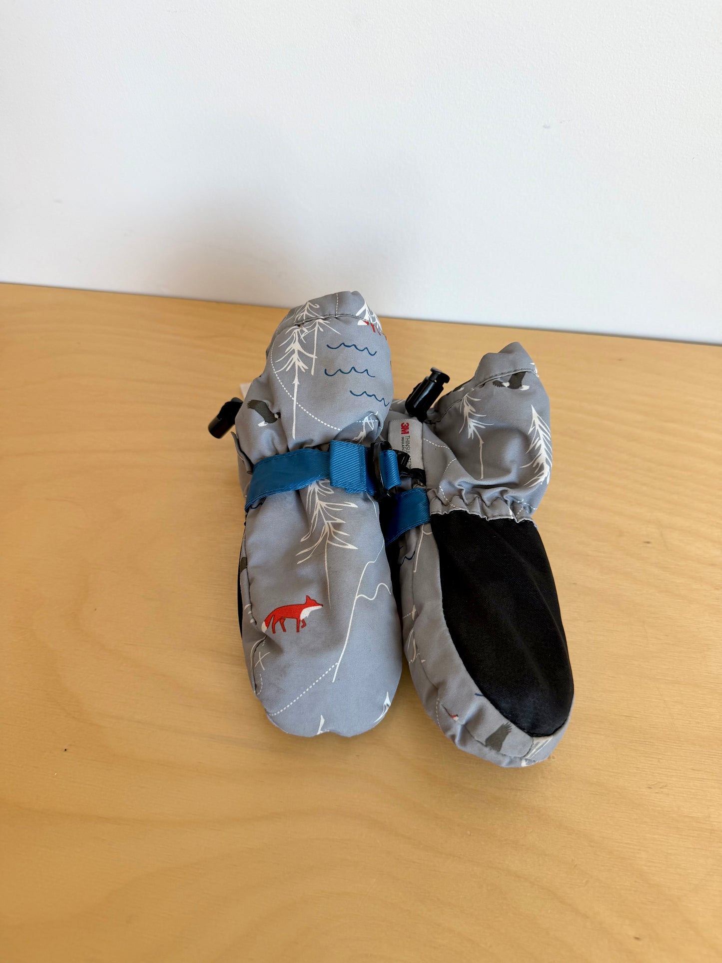 Jan & Jul Grey Fleece Gloves / 3-12m (XS)
