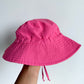 Jan & Jul Pink Sun Strap Hat / 6-24m
