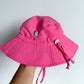 Jan & Jul Pink Sun Strap Hat / 6-24m