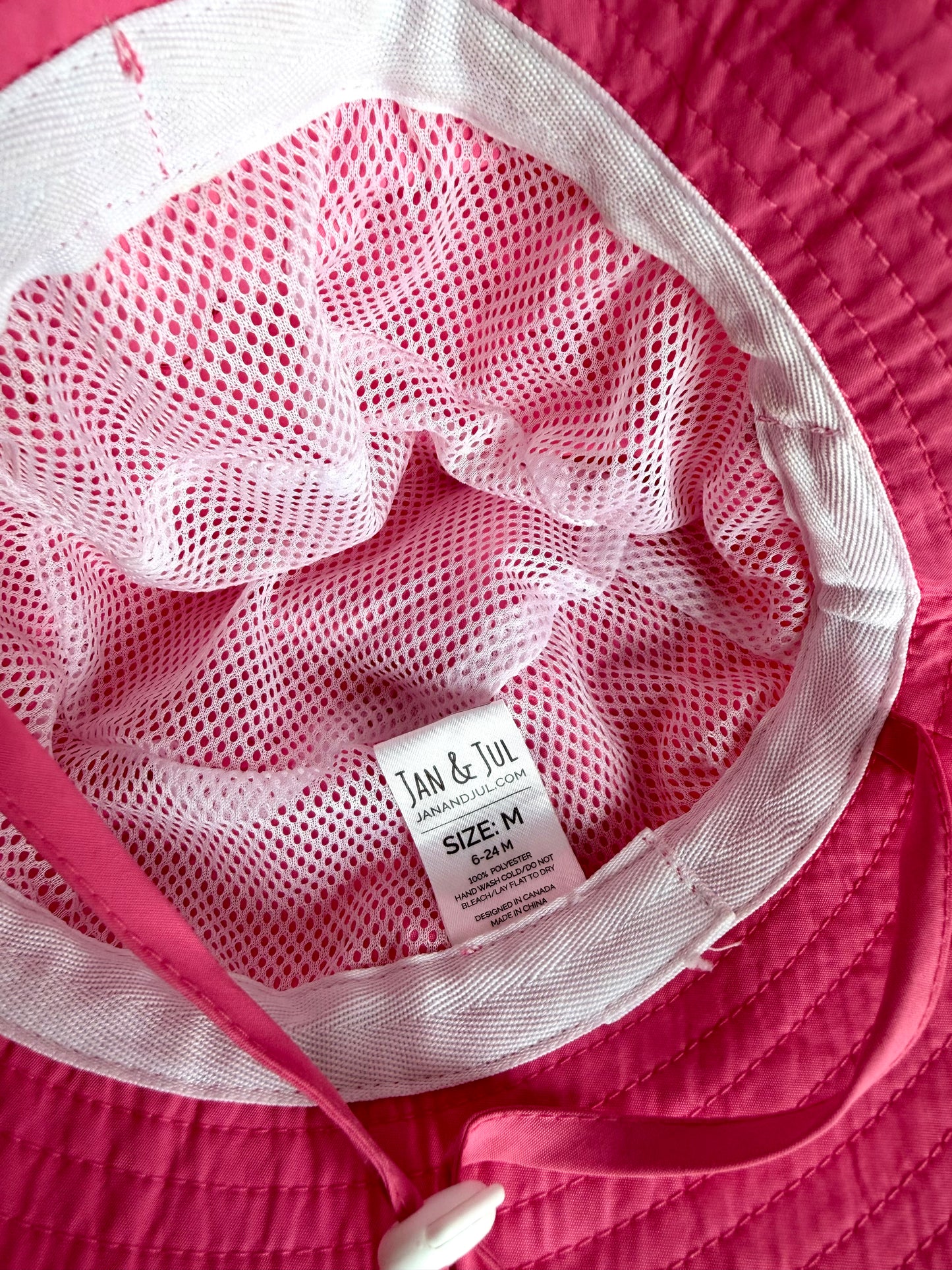 Jan & Jul Pink Sun Strap Hat / 6-24m