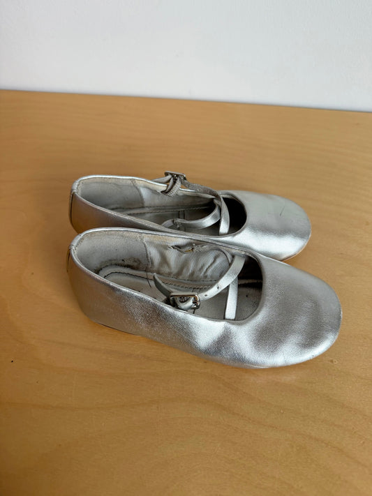 Zara Silver Ballet Flats / Size 8 Toddler