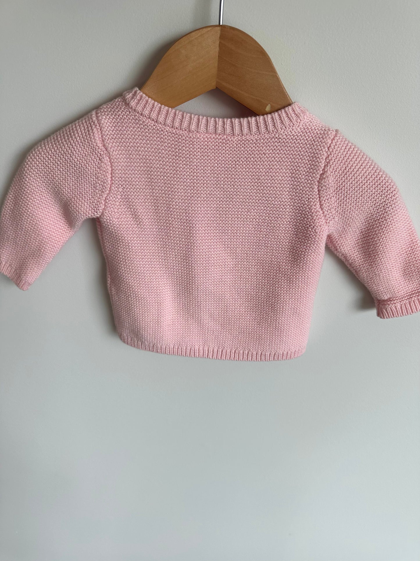 Pink Knit Cardigan / 0-3m