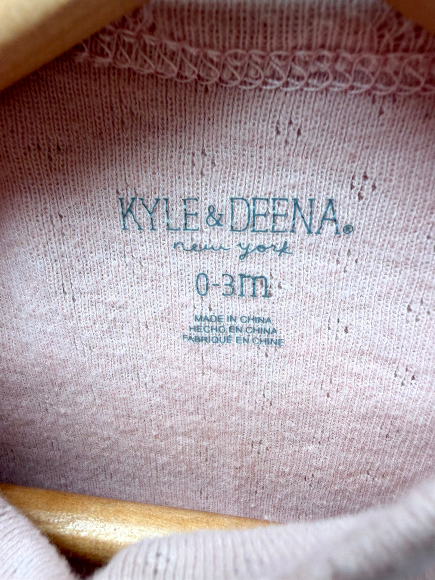 Pink Eyelet and Heart Bodysuits / 0-3m