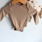 Tan and Acorn Bodysuits / 0-3m