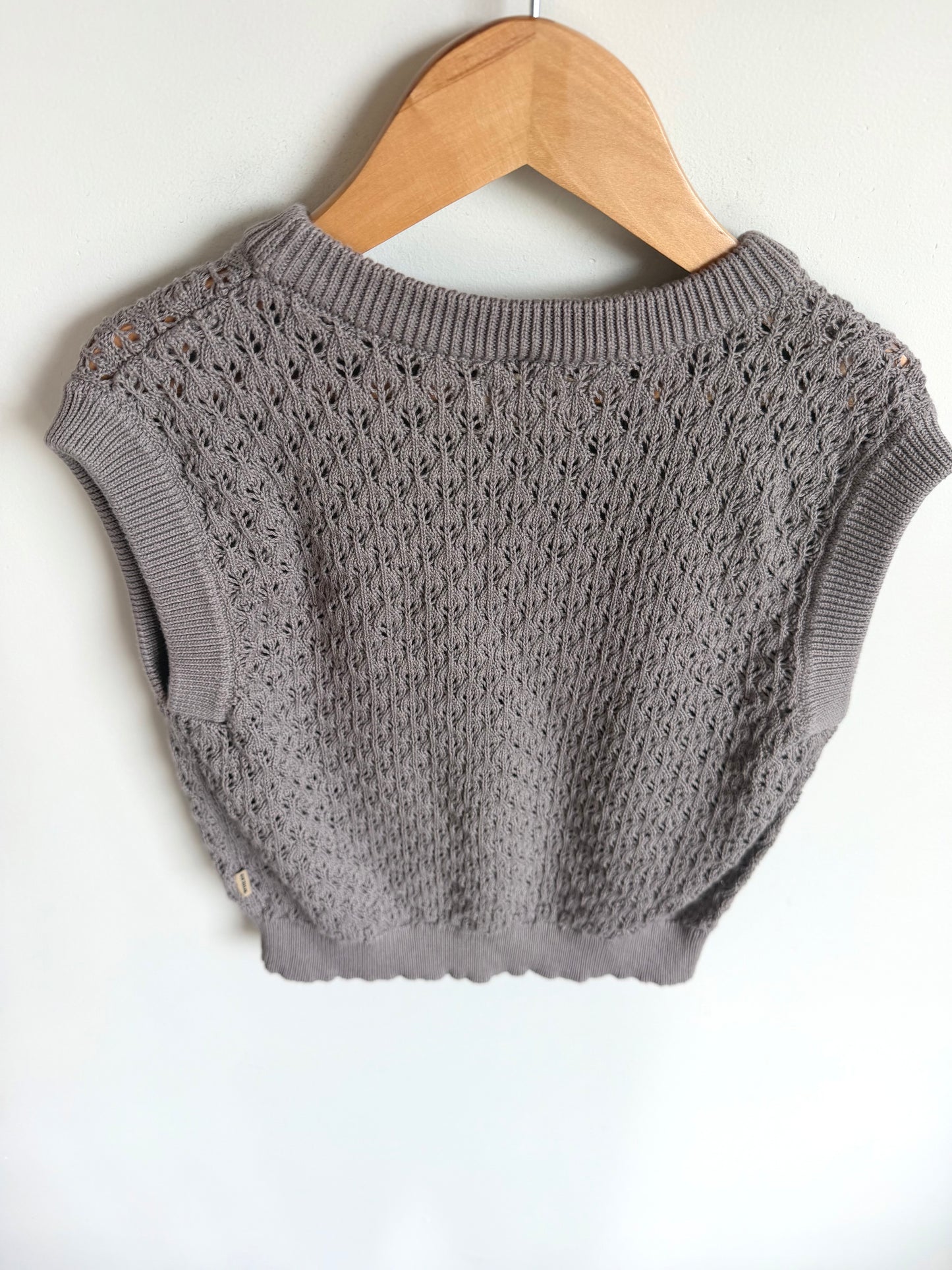 Wheat Mauve Crochet Vest / 5 years