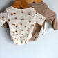 Tan and Acorn Bodysuits / 0-3m