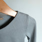 Wheat Wavy Hem Dusty Blue Top / 4T