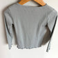 Wheat Wavy Hem Dusty Blue Top / 4T