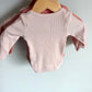Ribbed Pinks Bodysuits (With Tags) / 0m