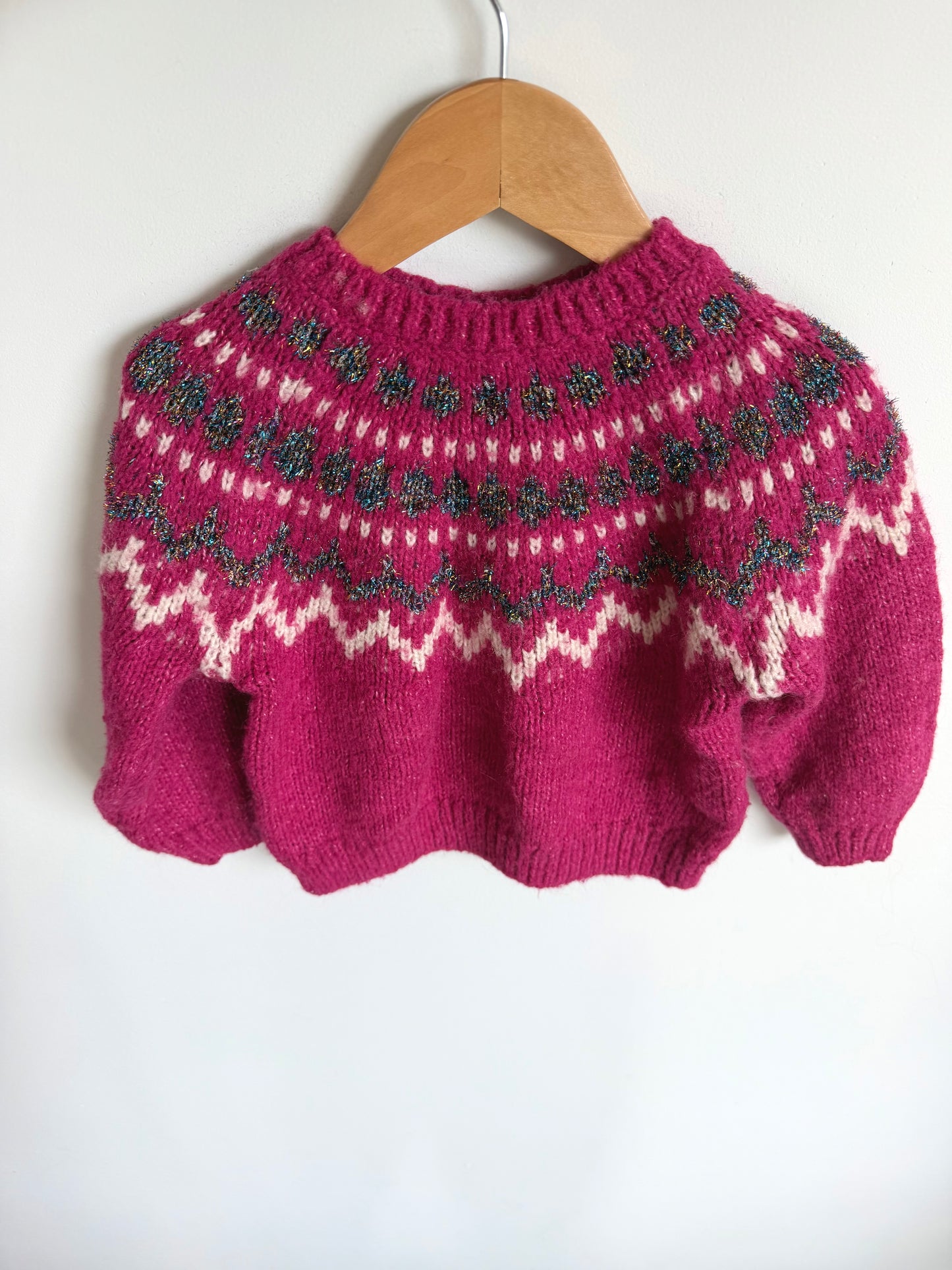 Pink Sparkle Sweater / 3-4T