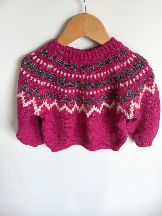 Pink Sparkle Sweater / 3-4T