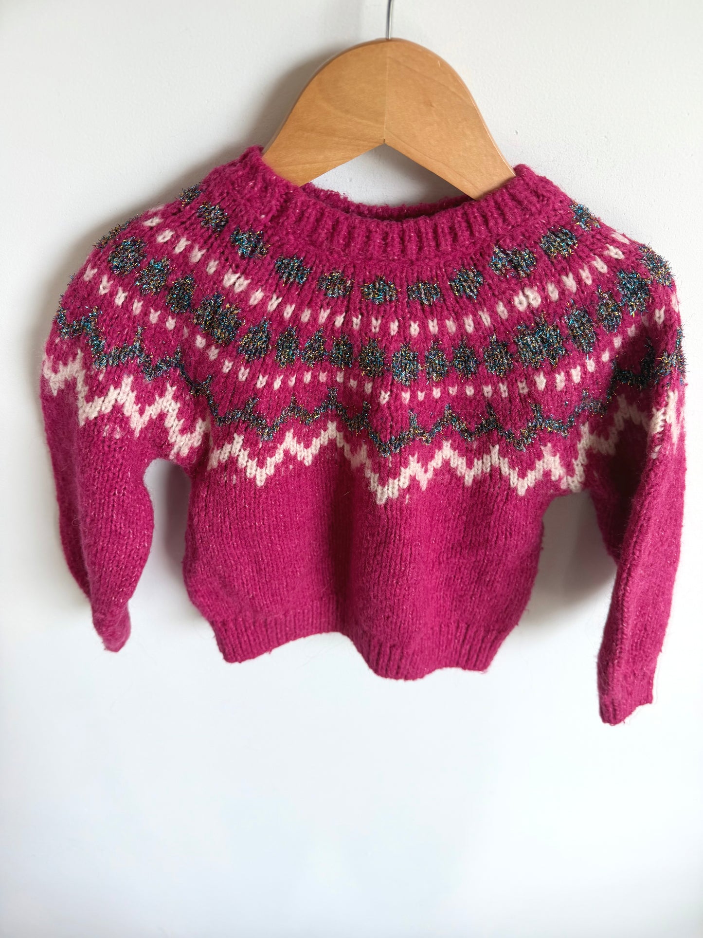 Pink Sparkle Sweater / 3-4T