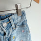 Embroidery Flower Jean Shorts / 0-3m