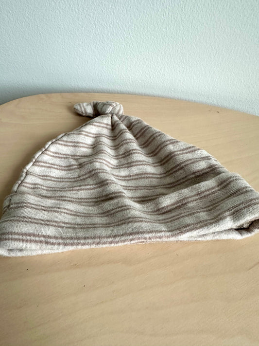 Brown + Tan Striped Hat / 0-3m