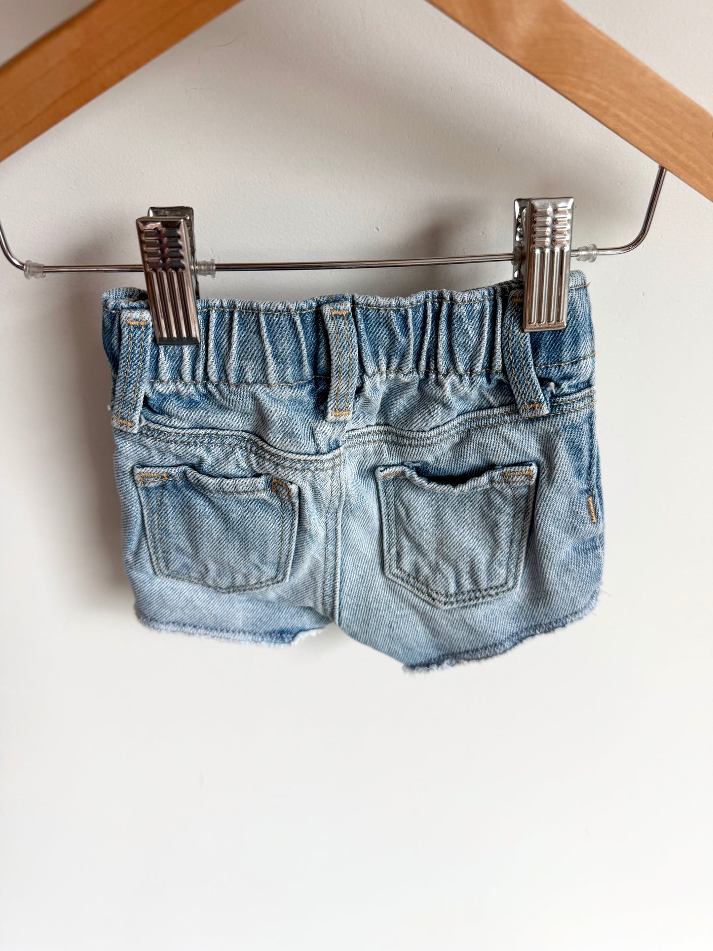 Embroidery Flower Jean Shorts / 0-3m