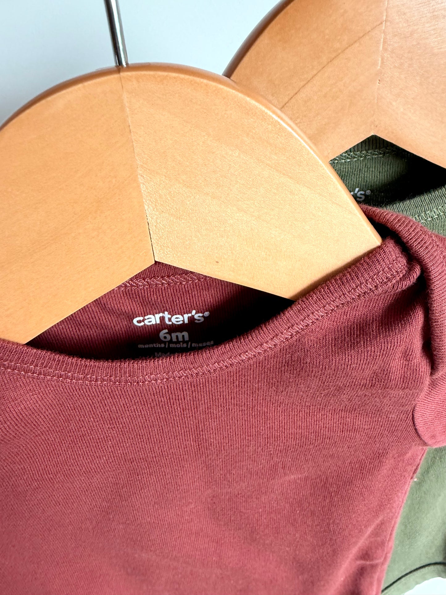 Green, Crimson Bodysuits (2) / 6m