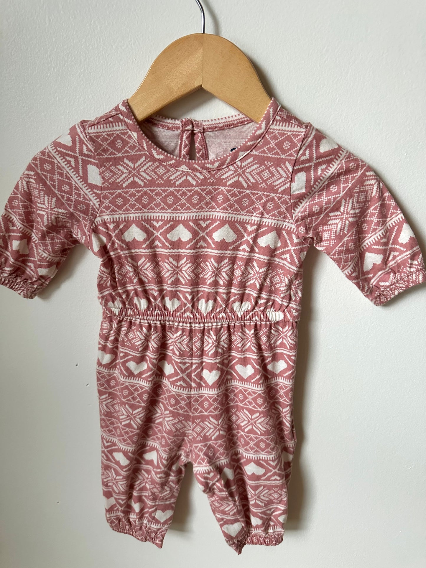 Pink Aztec Jumpsuit / 0-3m