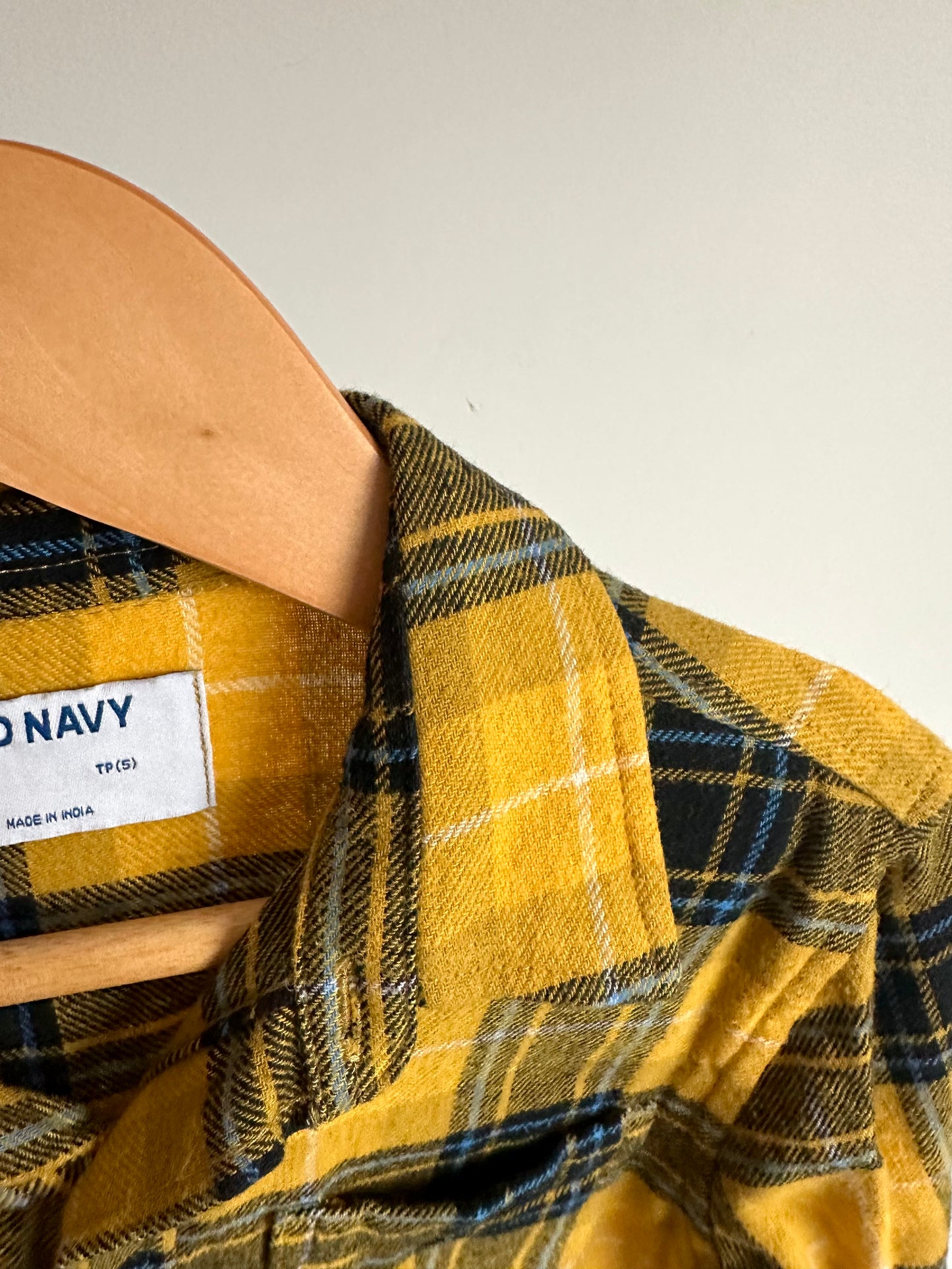 Yellow Plaid Flannel / 5 years