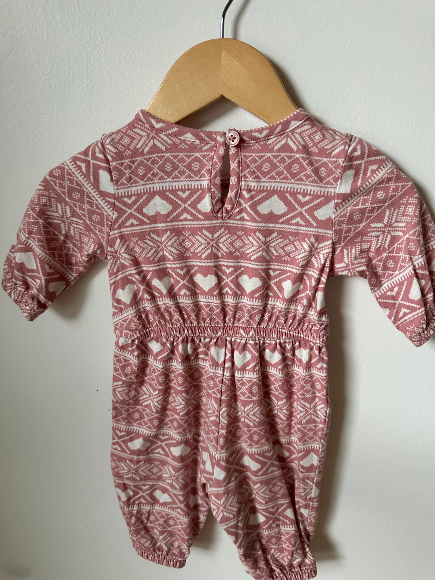 Pink Aztec Jumpsuit / 0-3m