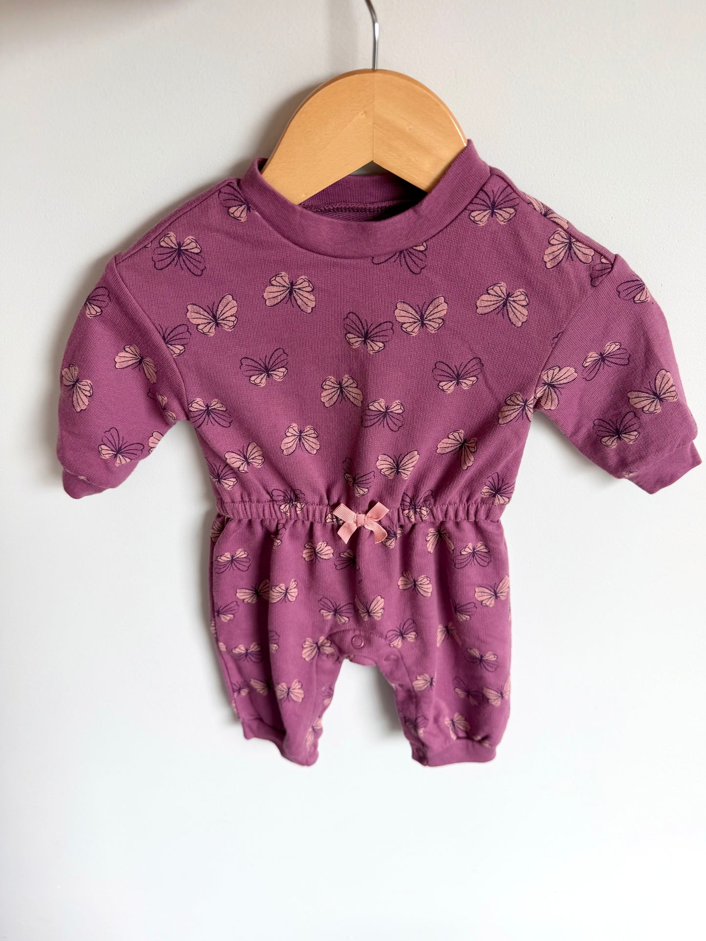 Butterfly Long Sleeve Jumpsuit / 0-3m