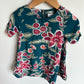 Teal Floral Dress / 18-24m