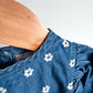 Embroidery Flower Chambray Jumpsuit / 0-3m