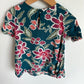 Teal Floral Dress / 18-24m